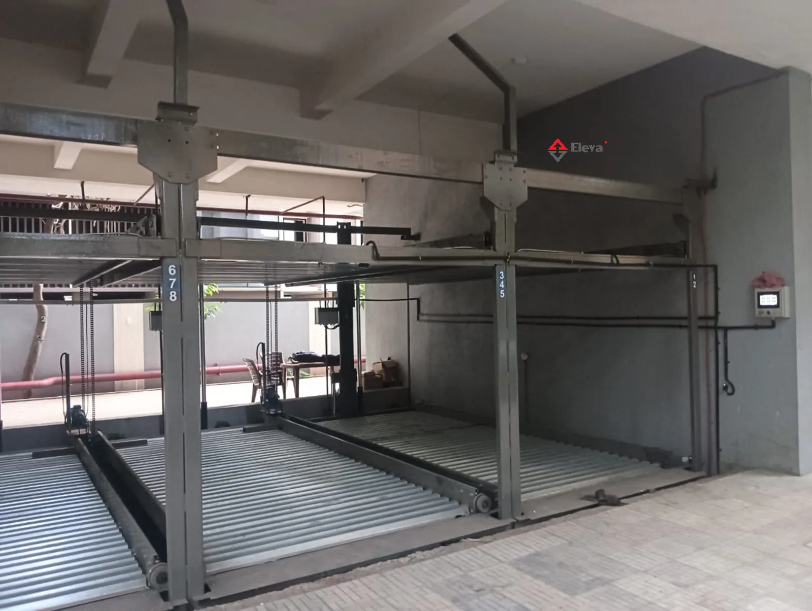 Puzzle parking system installed for a constrained mixed-use site in Panaji, Goa